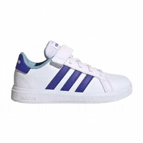 Adidas Grand Court Strap Little Kid 'White Lucid Blue'