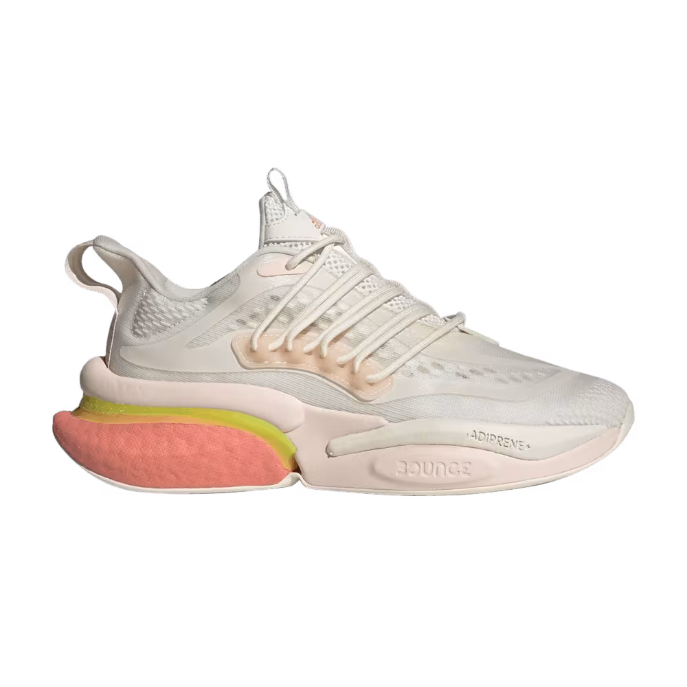 adidas Women's AlphaBoost V1 Off White Lucid Lemon