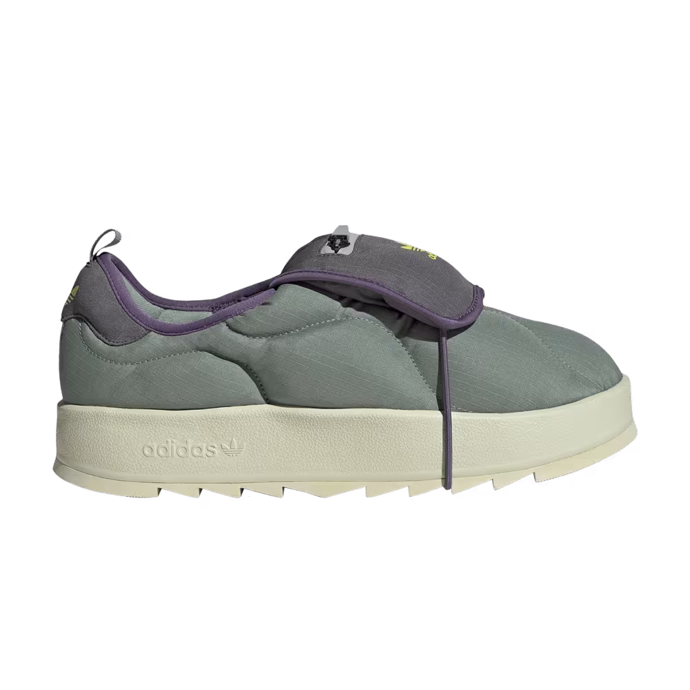 adidas Puffylette Silver Green