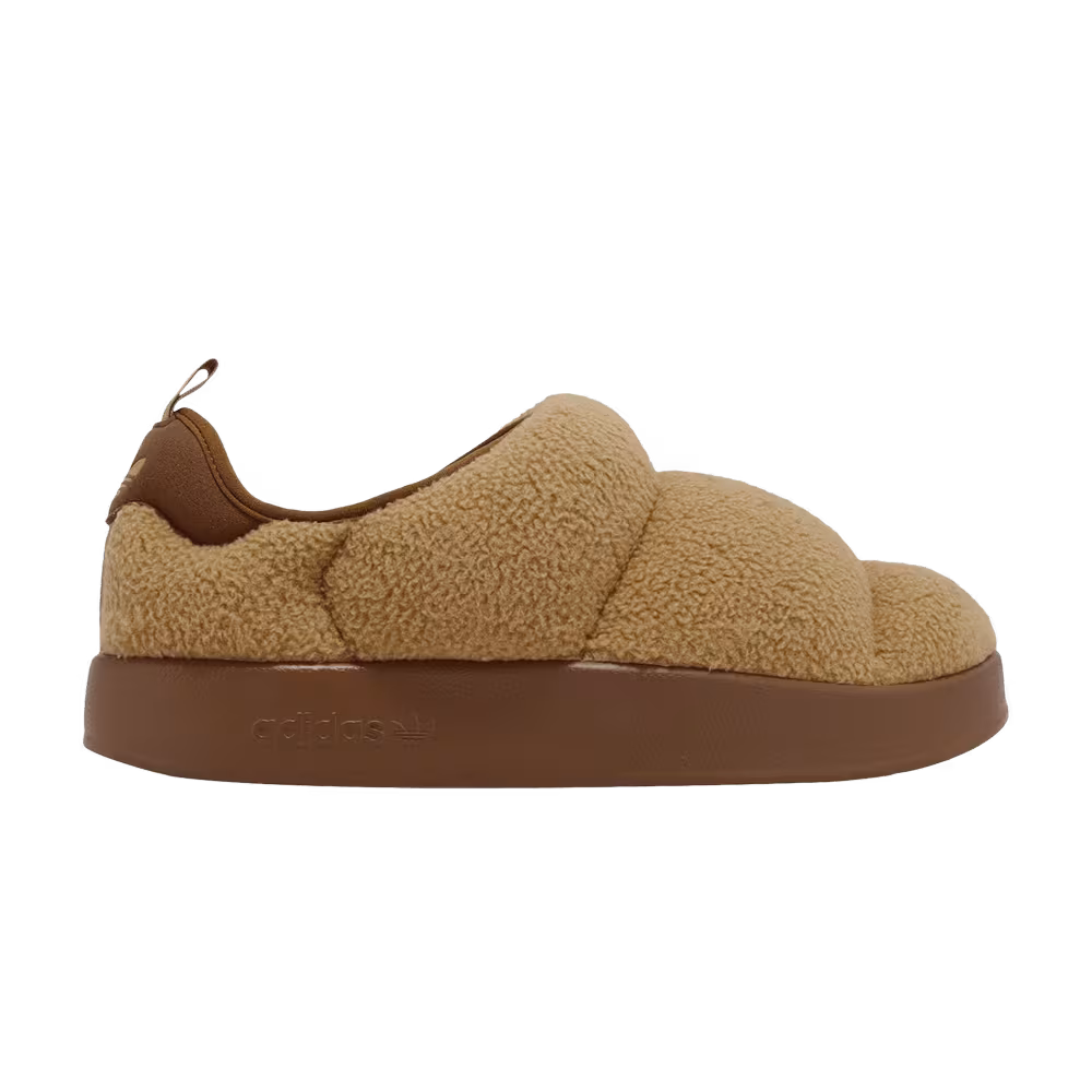 adidas Puffylette Khaki Gold Metallic