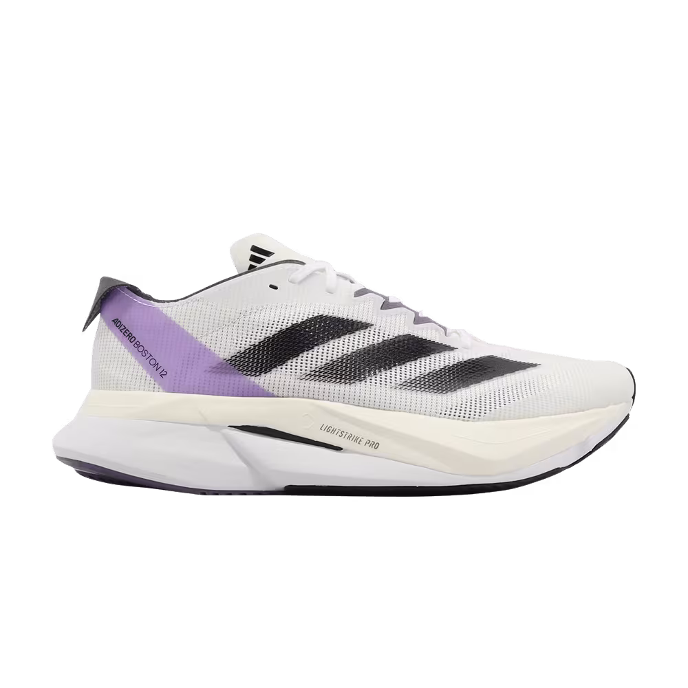 Adidas Women's Adizero Boston 12 White Shadow Violet