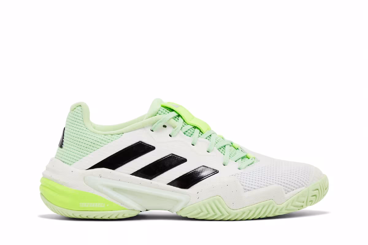 adidas Barricade 13 White Semi Green Spark, view 2