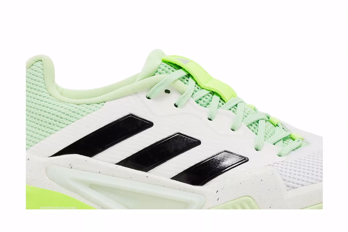 adidas Barricade 13 White Semi Green Spark, view 3