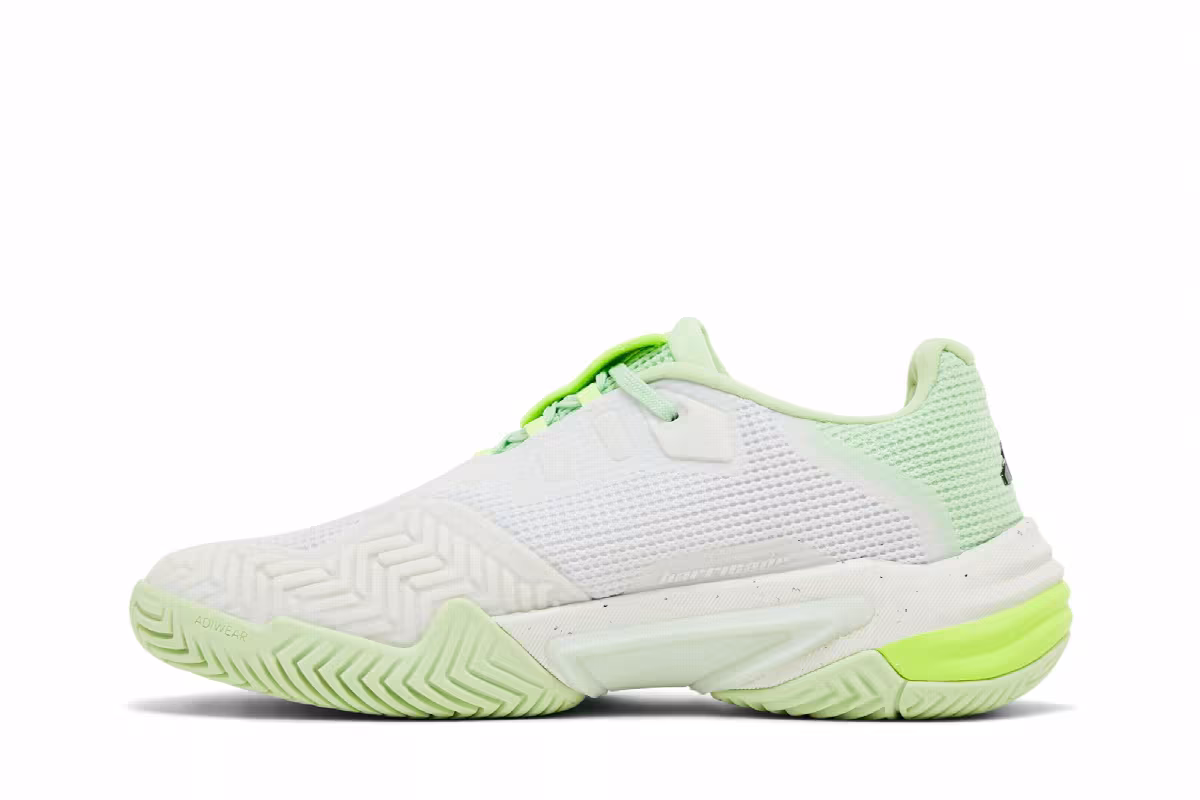 adidas Barricade 13 White Semi Green Spark, view 4