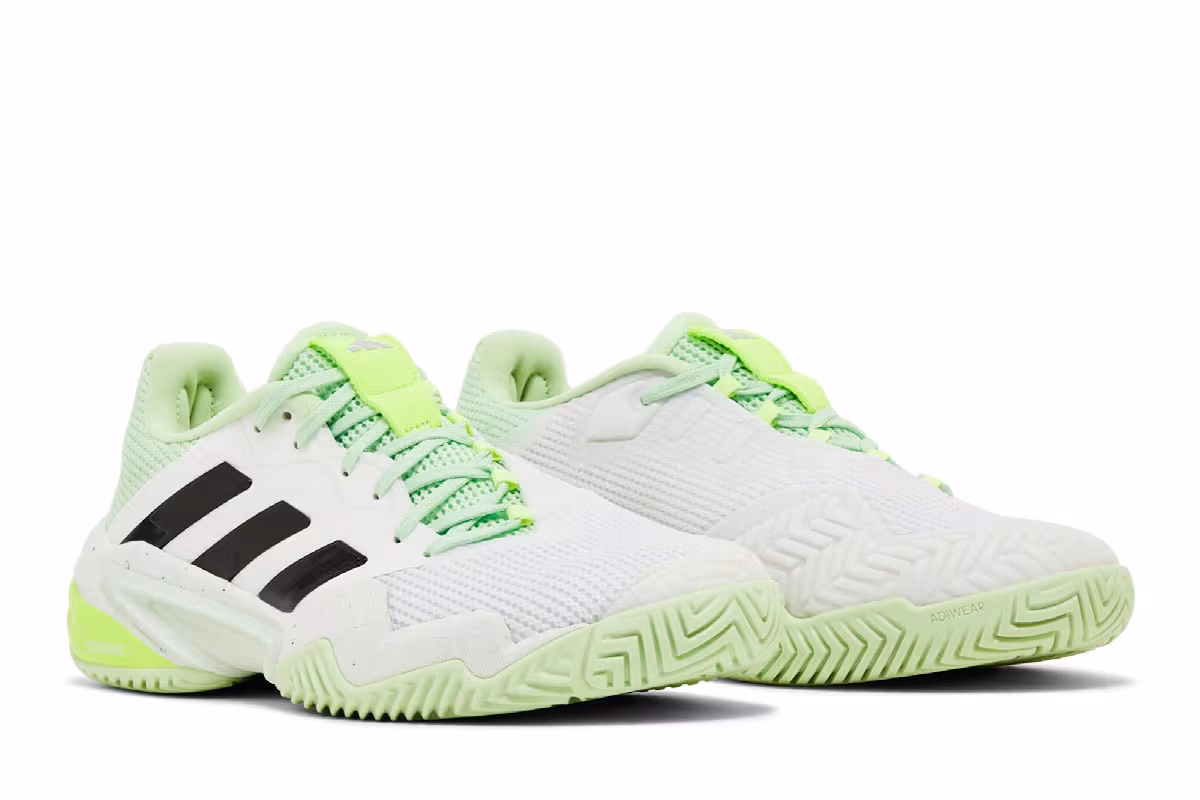 adidas Barricade 13 White Semi Green Spark, view 9