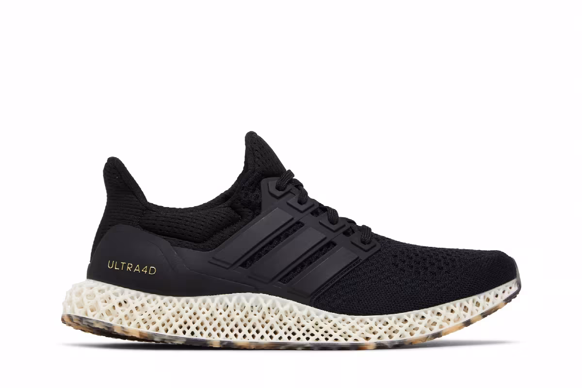 adidas Ultra 4D Black Gold Metallic, view 2