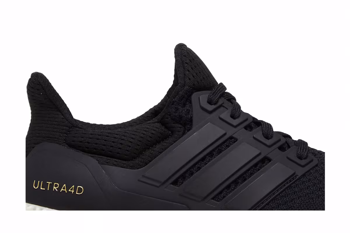 adidas Ultra 4D Black Gold Metallic, view 3