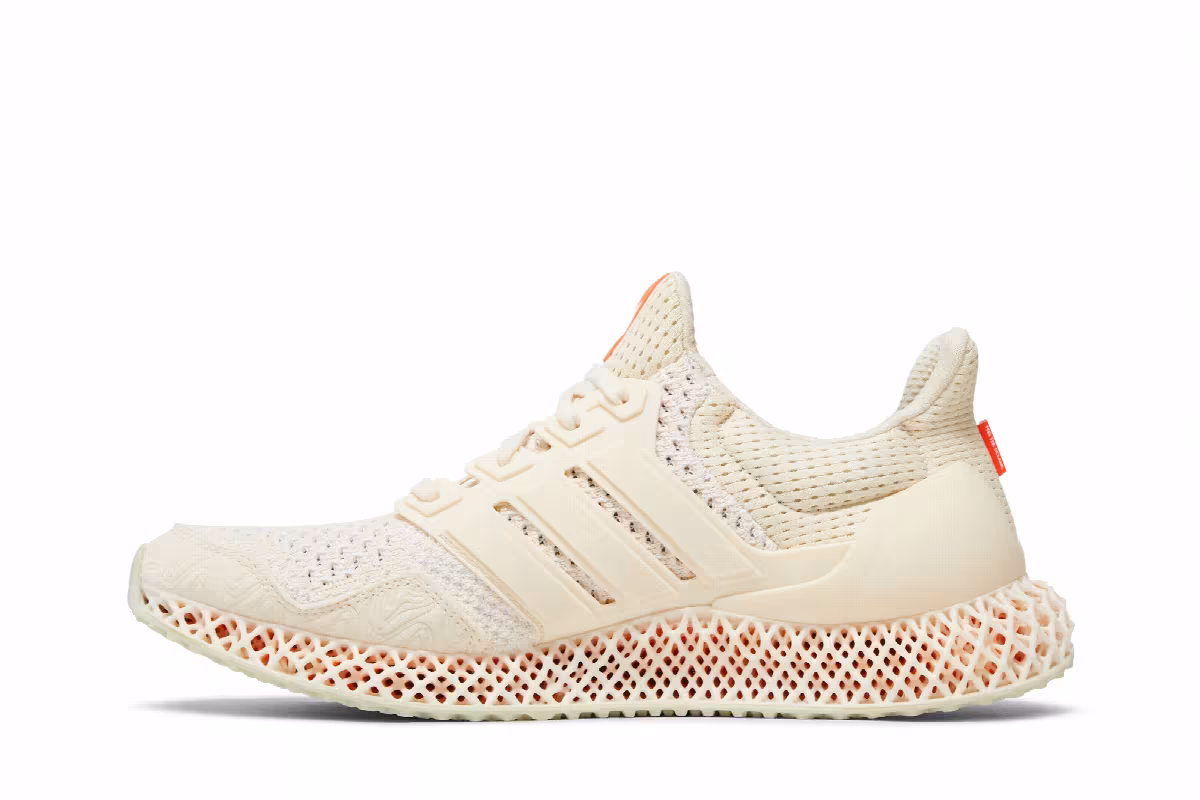 adidas Ultra 4D Wonder White Orange, view 4