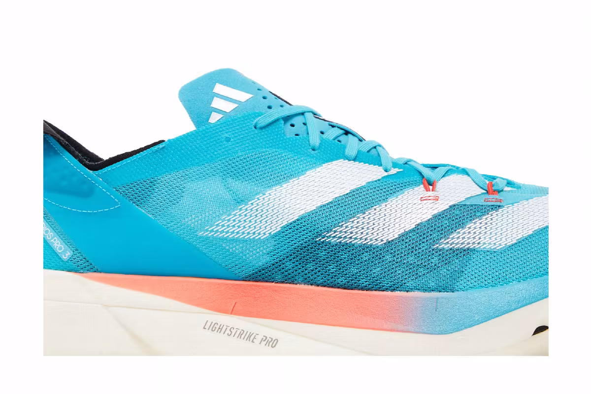 adidas Adizero Adios Pro 3 Lucid Cyan, view 3