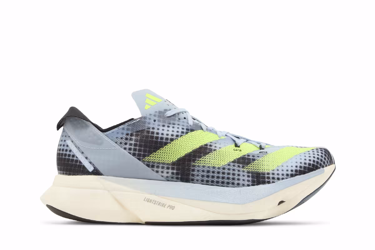adidas Adizero Adios Pro 3 Wonder Blue Lucid Lemon, view 2