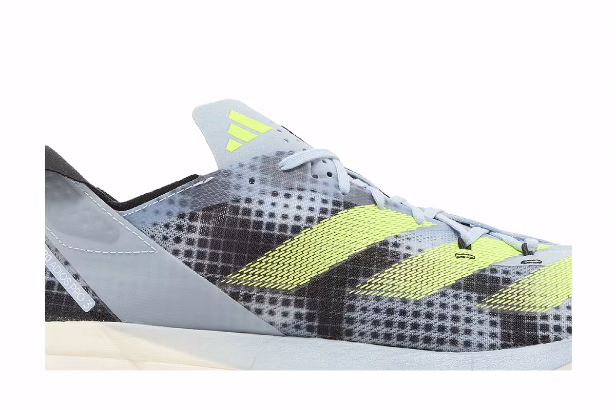 adidas Adizero Adios Pro 3 Wonder Blue Lucid Lemon, view 3