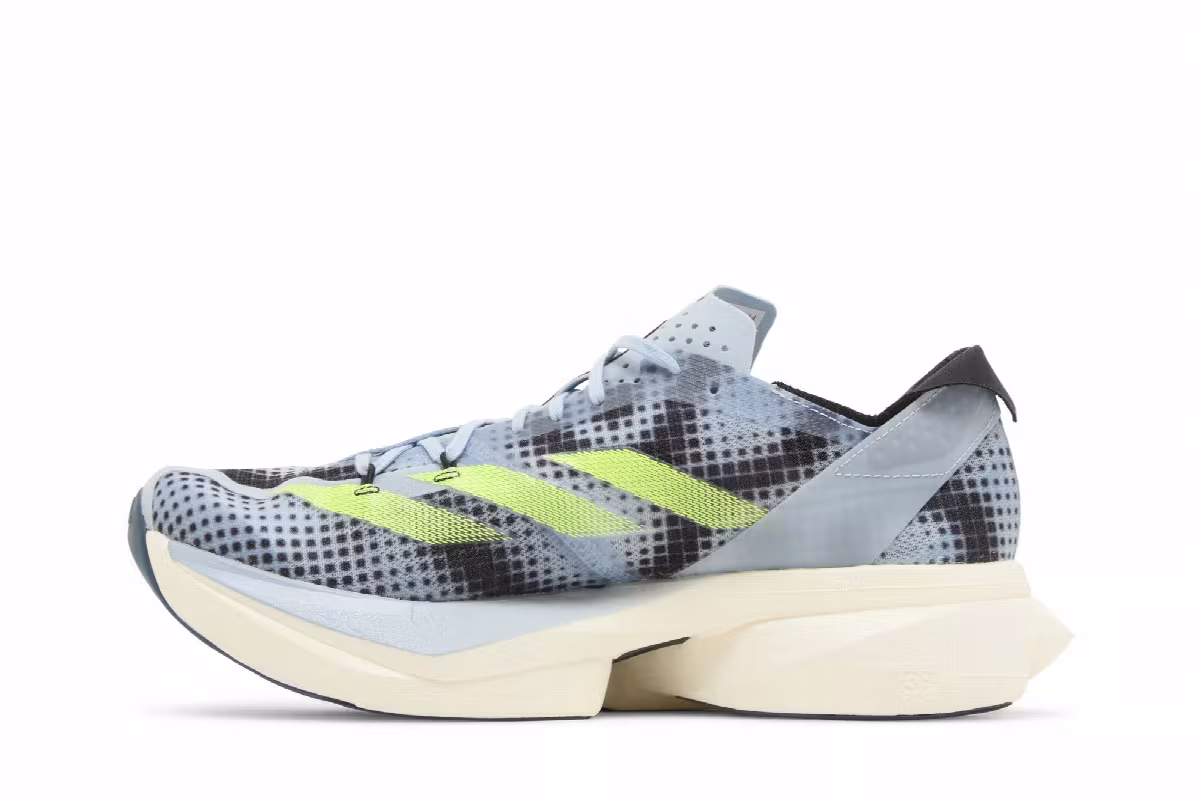 adidas Adizero Adios Pro 3 Wonder Blue Lucid Lemon, view 4