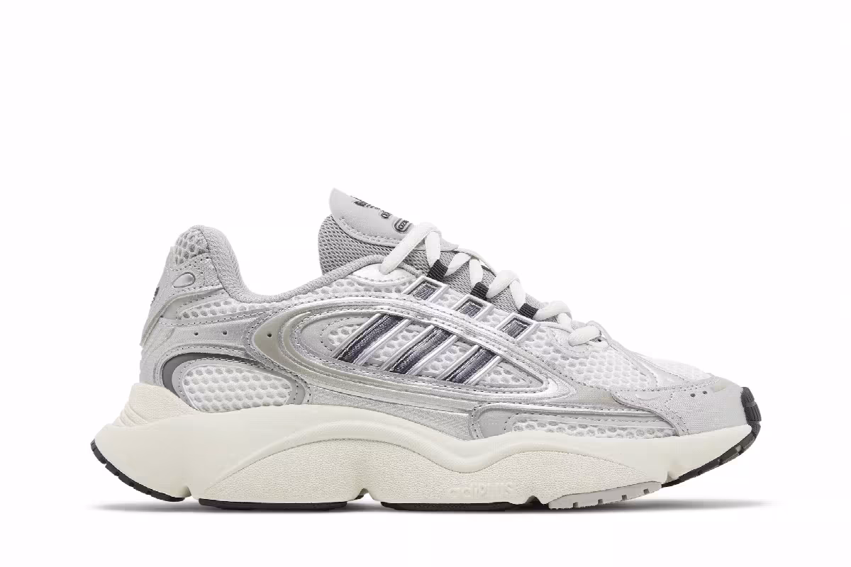 adidas Ozmillen J Silver White Black, view 2