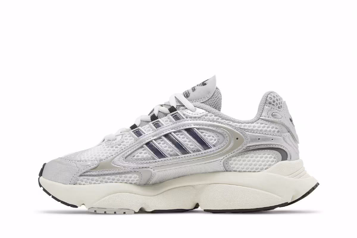 adidas Ozmillen J Silver White Black, view 4