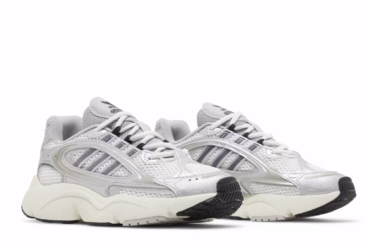 adidas Ozmillen J Silver White Black, view 9