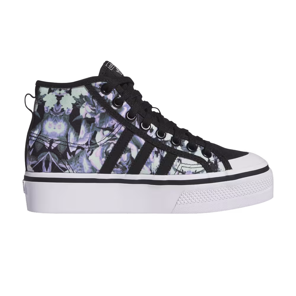 Adidas Women's Nizza Platform Mid Lilac Floral
