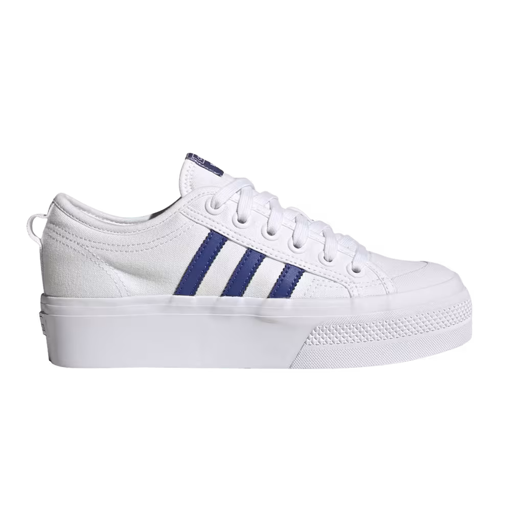 Adidas Women's Nizza Platform White Semi Lucid Blue
