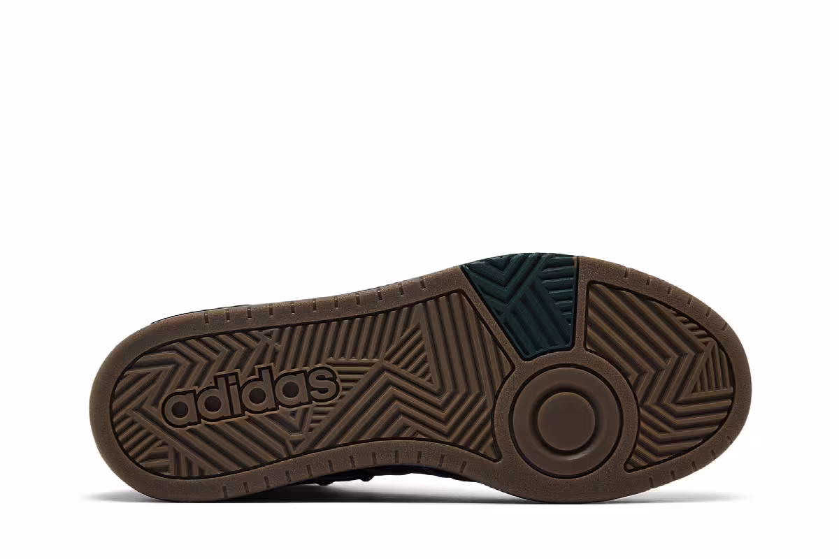 adidas Hoops 3.0 Mid Winter Black Shadow Green Gum, view 5