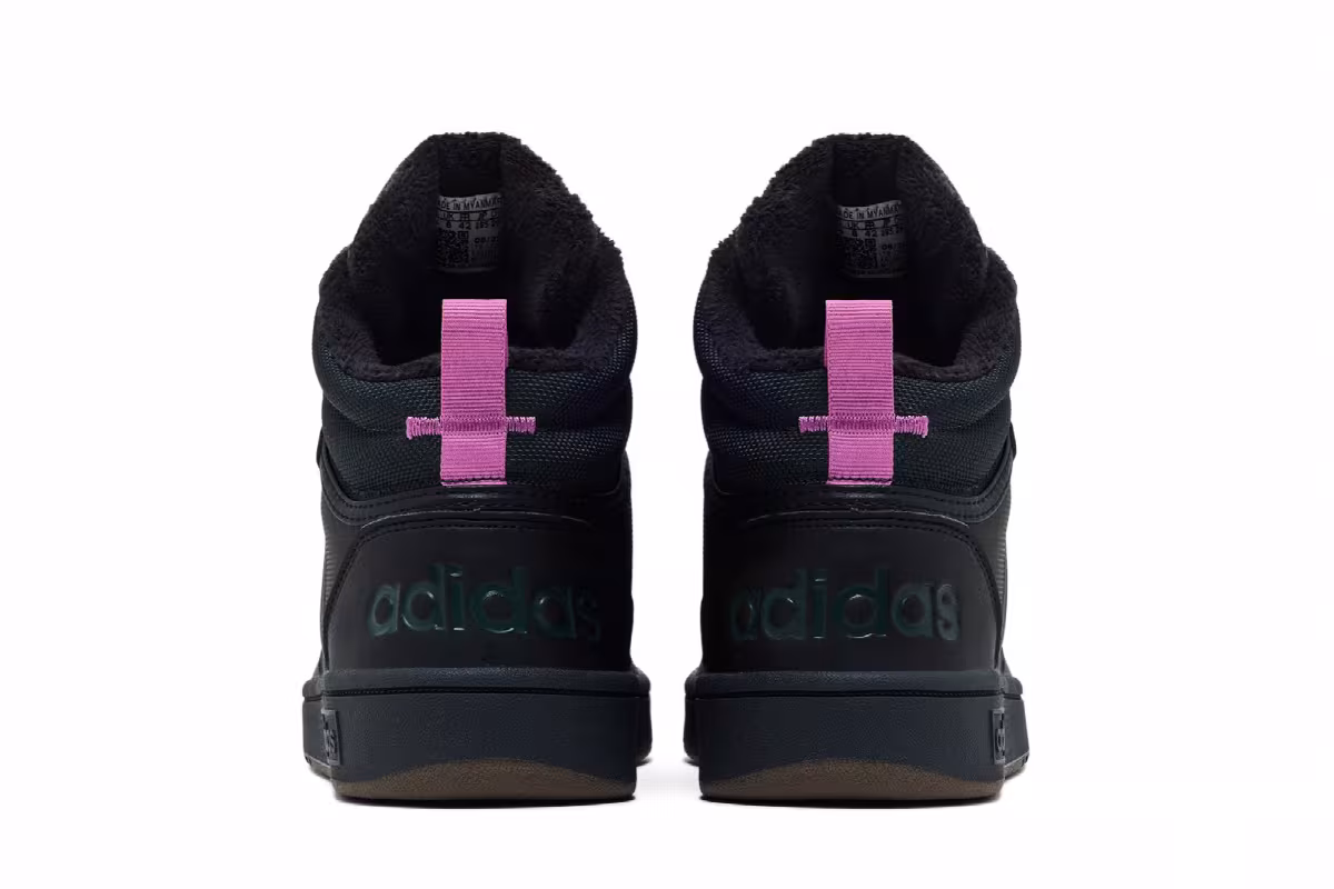 adidas Hoops 3.0 Mid Winter Black Shadow Green Gum, view 7
