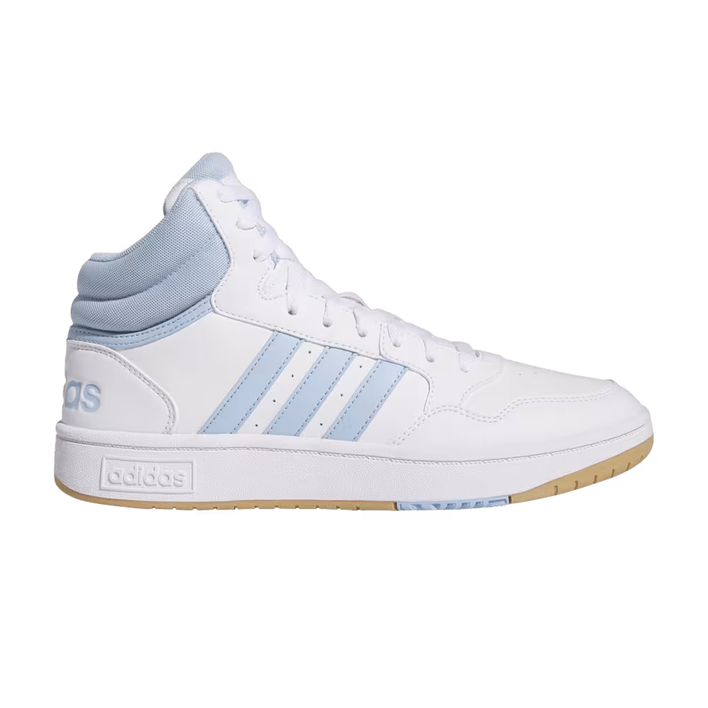 Adidas Women's Hoops 3.0 Mid White Clear Sky Gum
