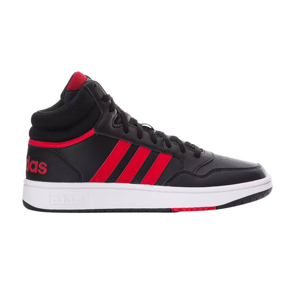 adidas Hoops 3.0 Mid Black Scarlet