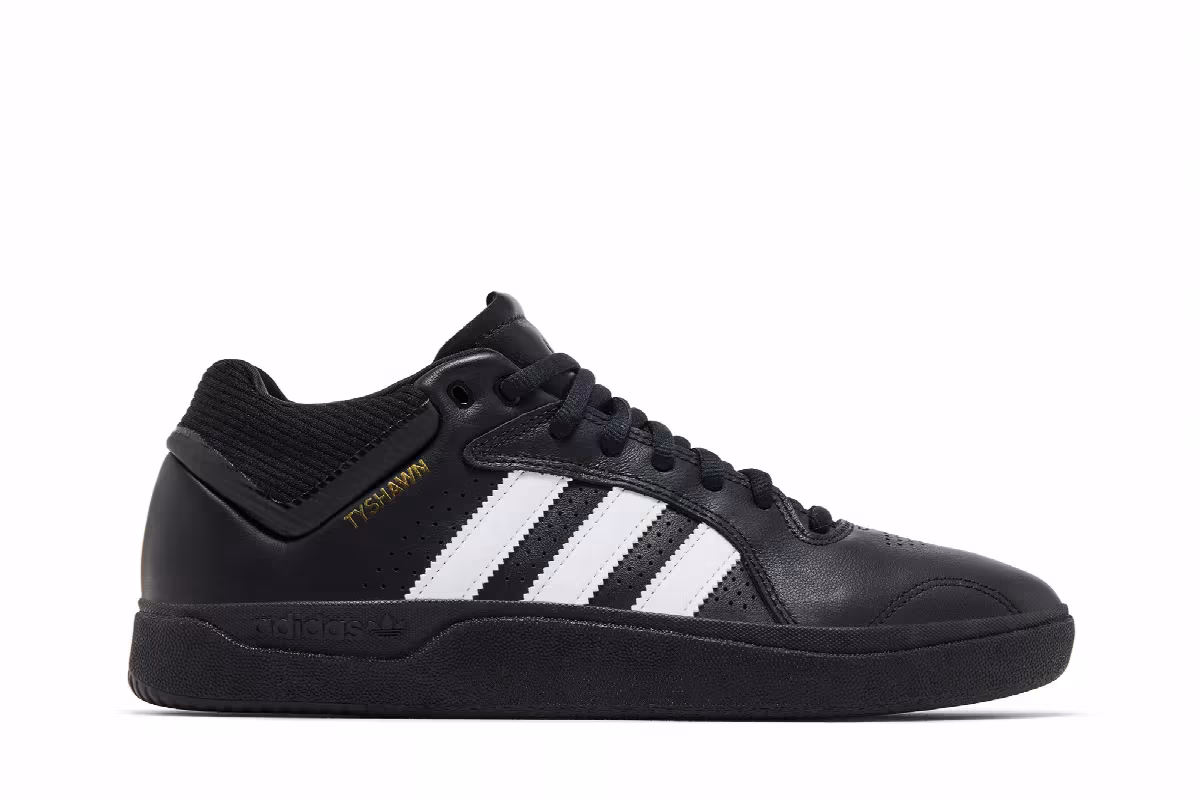adidas Tyshawn Remastered Black White, view 2