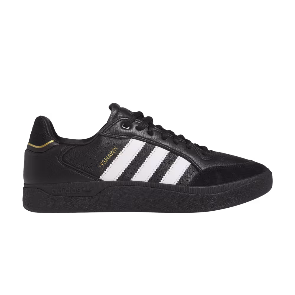 adidas Tyshawn Low Black White Gold Leather
