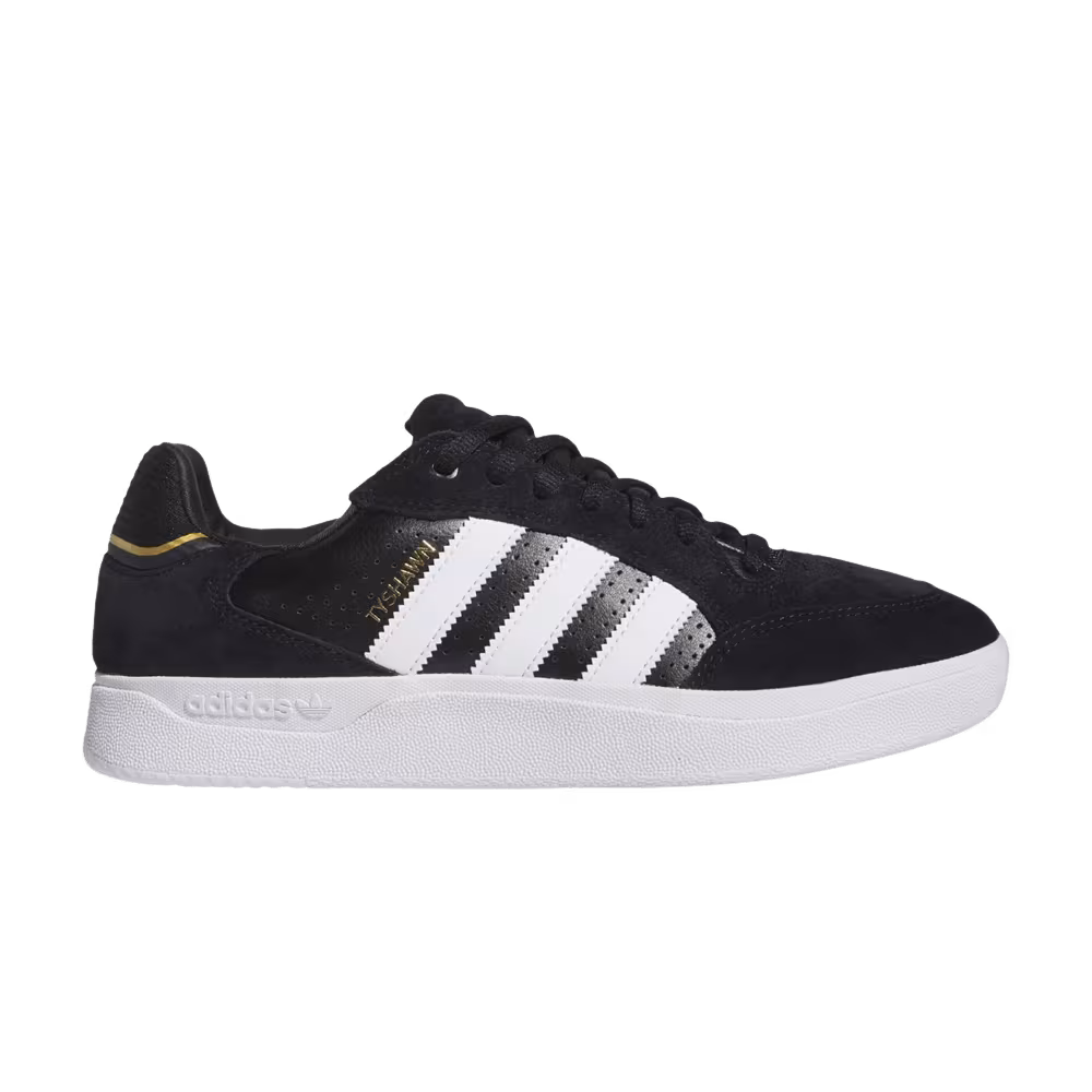Adidas Tyshawn Low Black Gold Metallic Suede