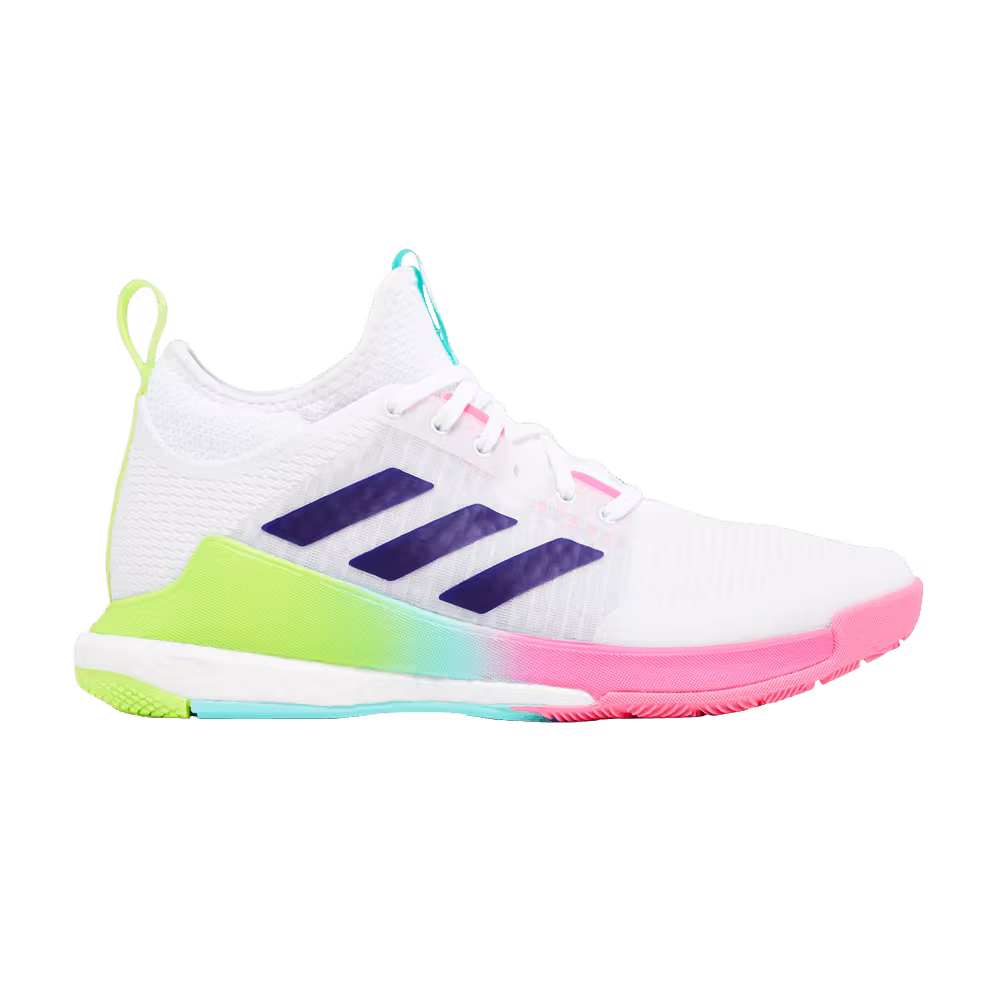 adidas Women's Crazyflight Mid White Purple Pink