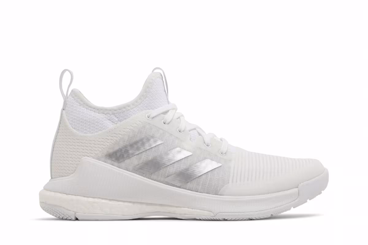 adidas Women's Crazyflight Mid White Silver Metallic 2023, view 2