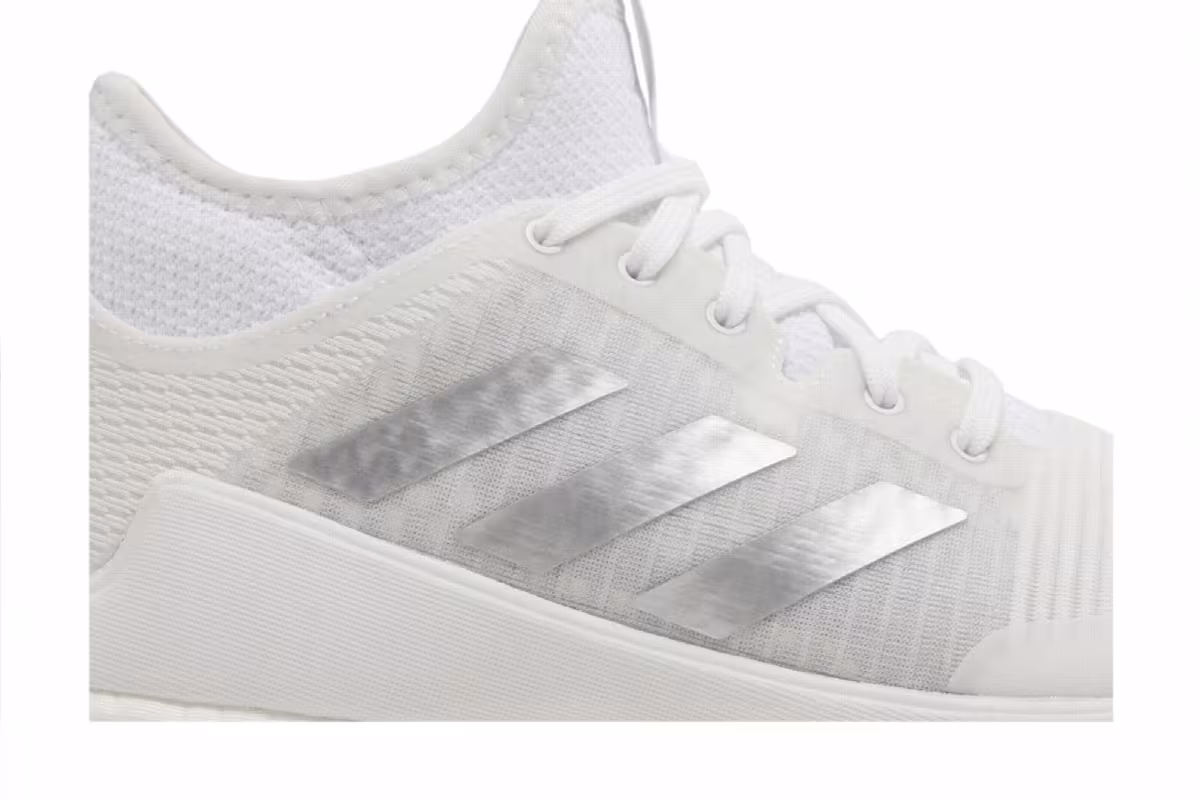 adidas Women's Crazyflight Mid White Silver Metallic 2023, view 3