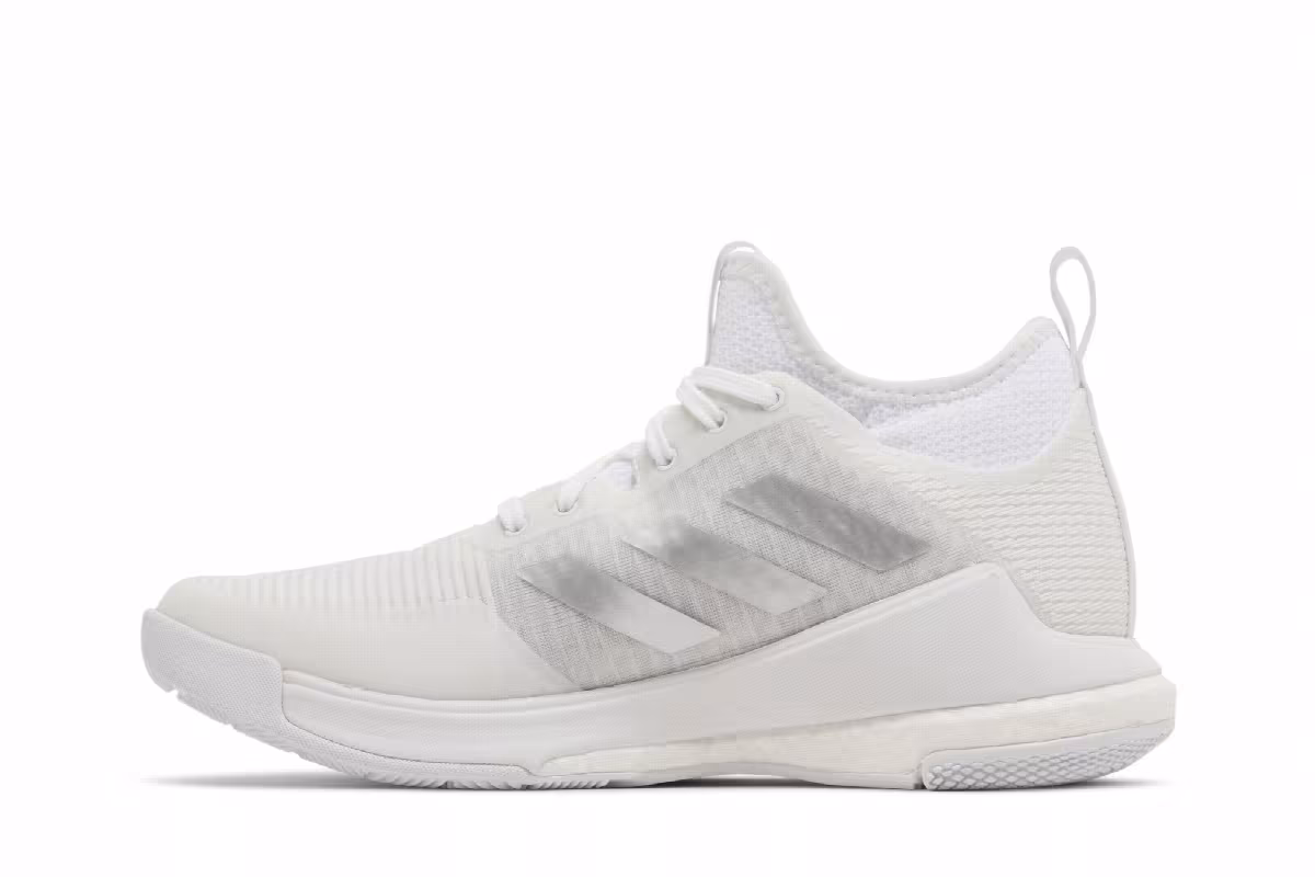 adidas Women's Crazyflight Mid White Silver Metallic 2023, view 4