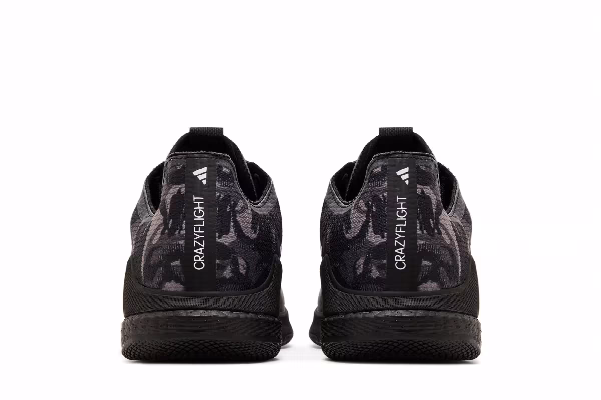 Adidas Women's Crazyflight Black White Camo, view 7