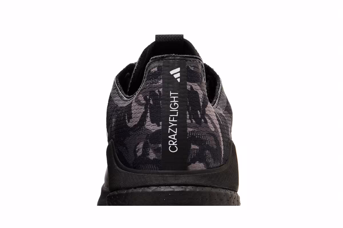 Adidas Women's Crazyflight Black White Camo, view 8