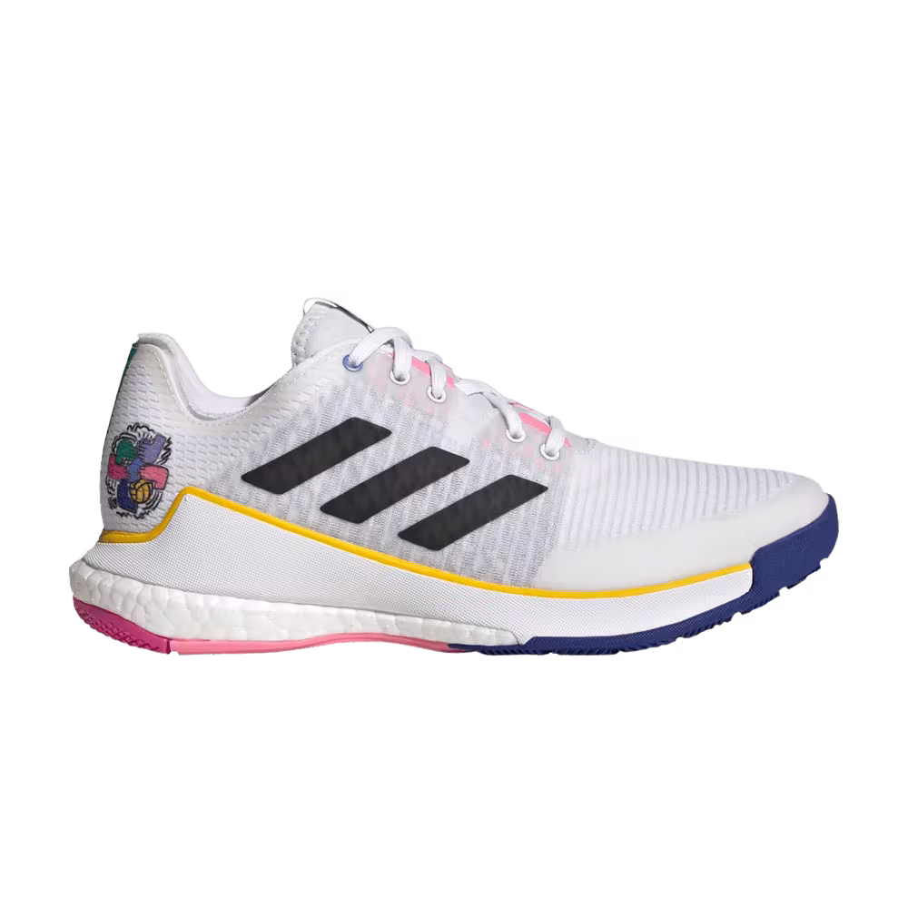 Adidas Women's Crazyflight White Pink Blue