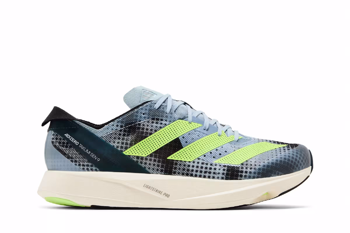 Adidas Adizero Takumi Sen 9 Wonder Blue Lucid Lemon, view 2