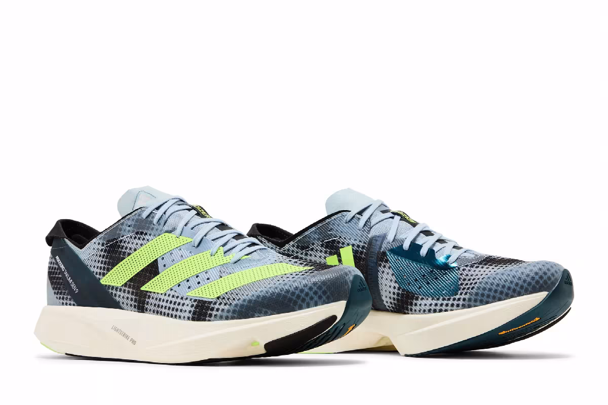 Adidas Adizero Takumi Sen 9 Wonder Blue Lucid Lemon, view 9
