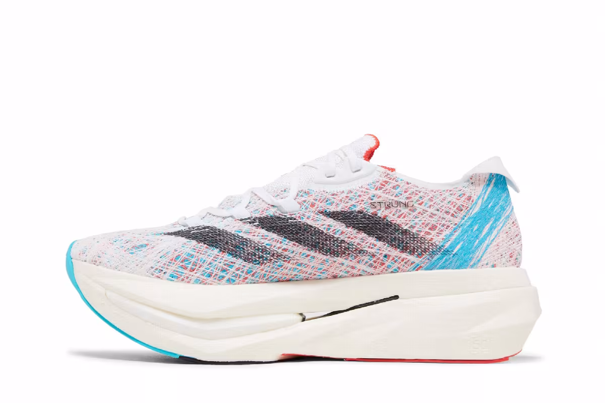 adidas Adizero Prime X 2.0 Strung White Lucid Cyan, view 4