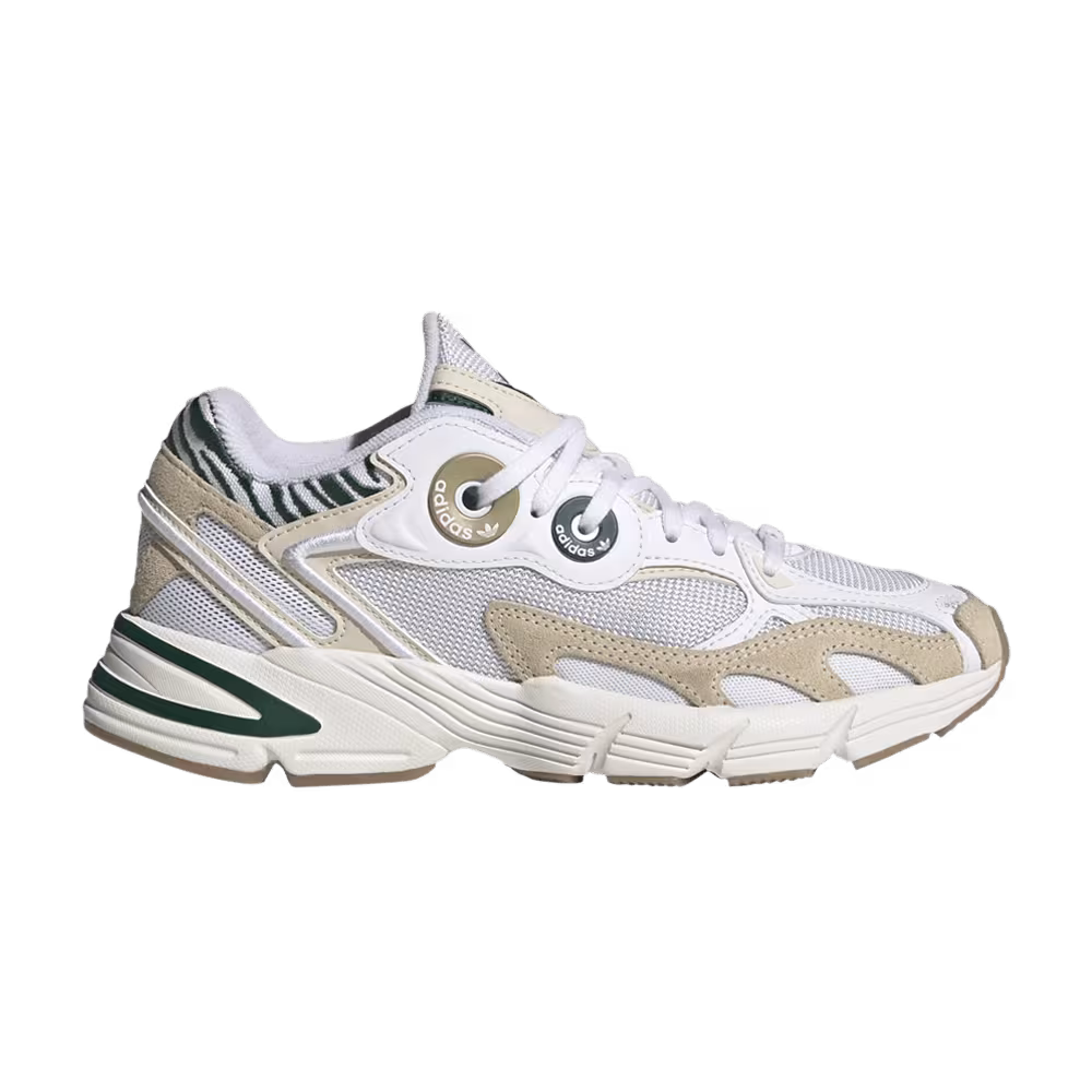 Adidas Women's Astir White Green Animal Print