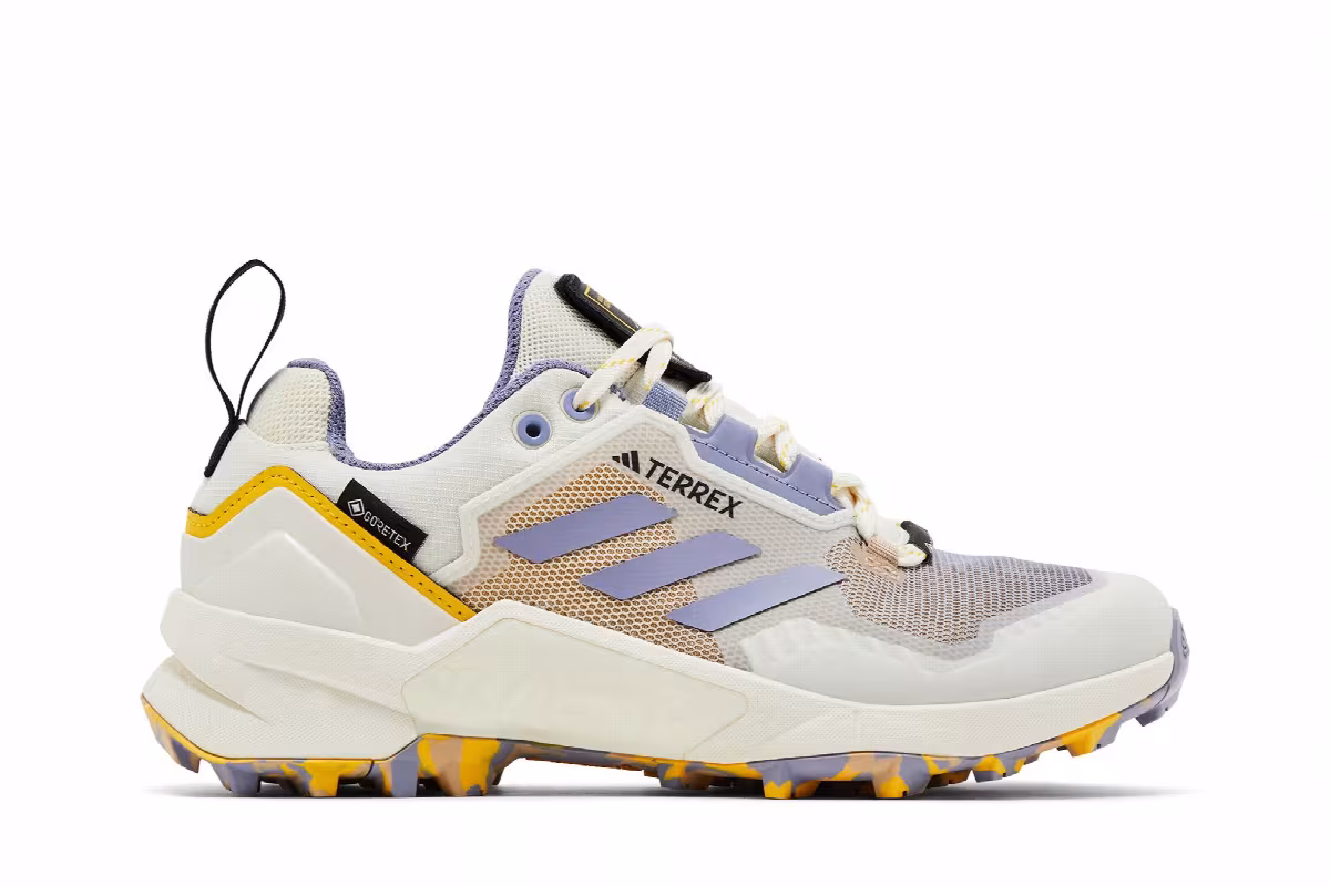 National Geographic x adidas Women's Terrex Swift R3 GORE-TEX White Silver Violet, view 2