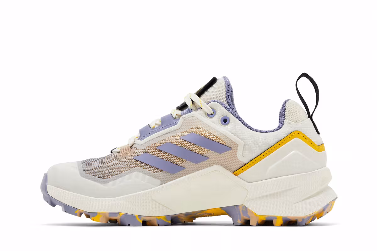 National Geographic x adidas Women's Terrex Swift R3 GORE-TEX White Silver Violet, view 4