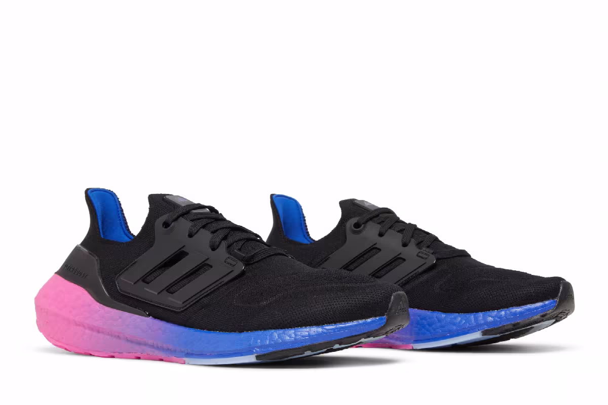 adidas UltraBoost 22 Black Lucid Blue Gradient, view 9