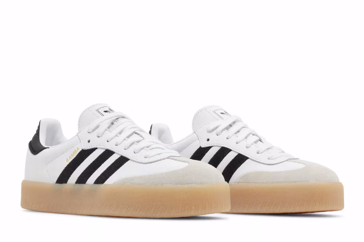 adidas Women's Sambae White Black Gum, view 9