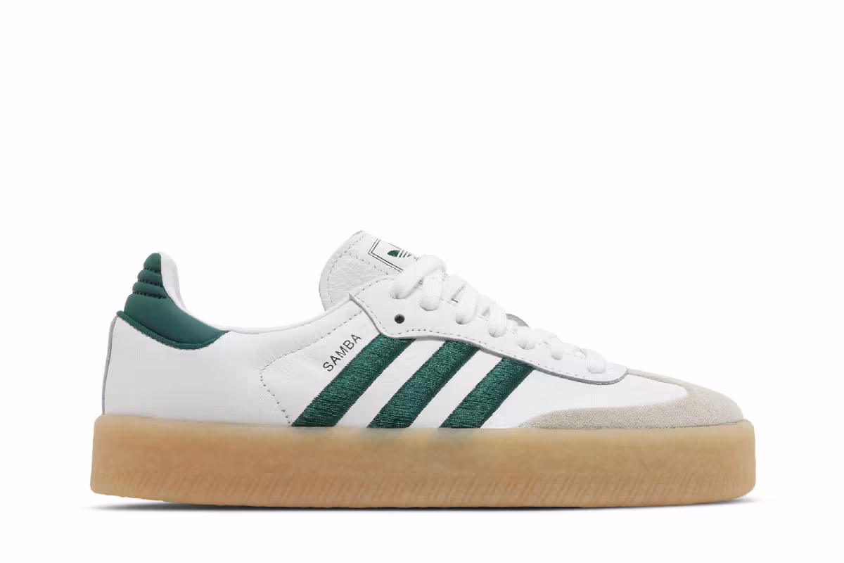adidas Women's Sambae White Green Gum, view 2