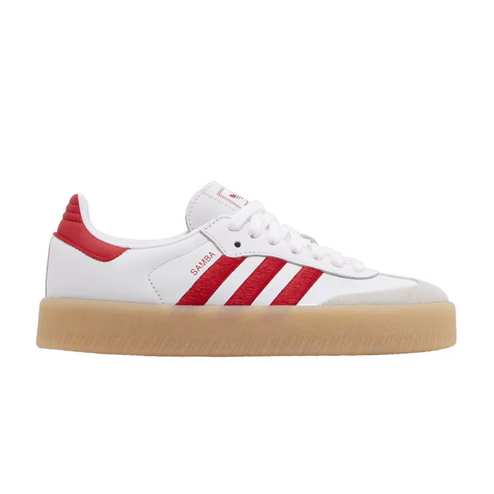 adidas Women's Sambae White Scarlet Gum