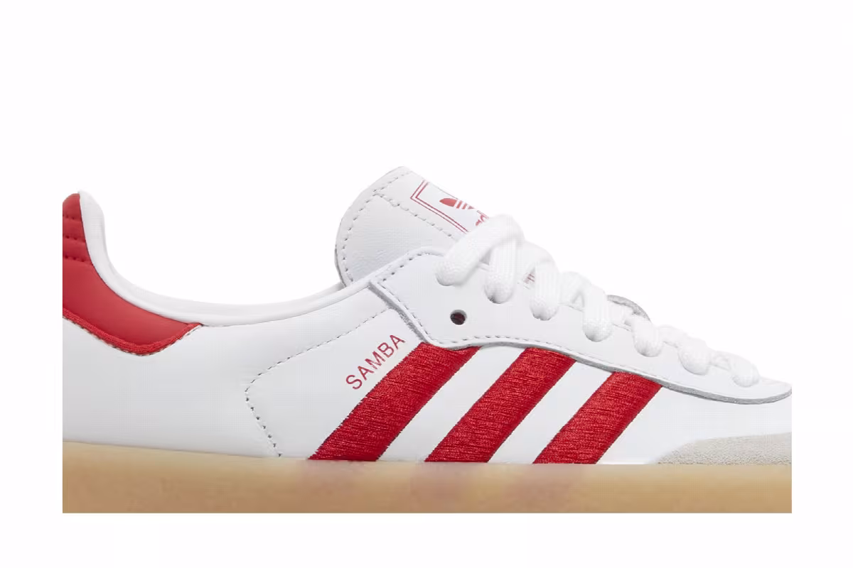 adidas Women's Sambae White Scarlet Gum, view 3