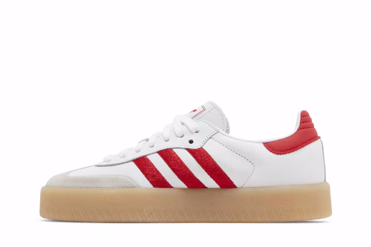 adidas Women's Sambae White Scarlet Gum, view 4