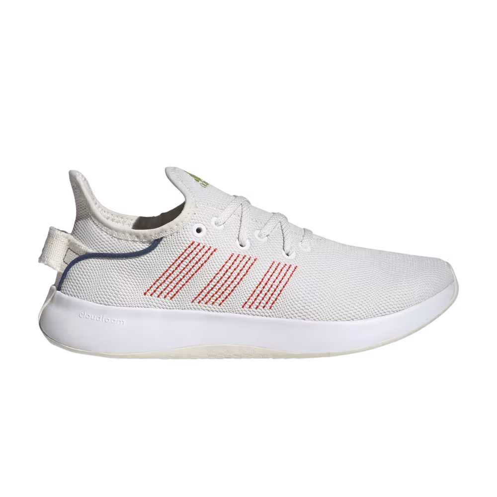 Adidas Women's Cloudfoam Pure Off White Bright Red