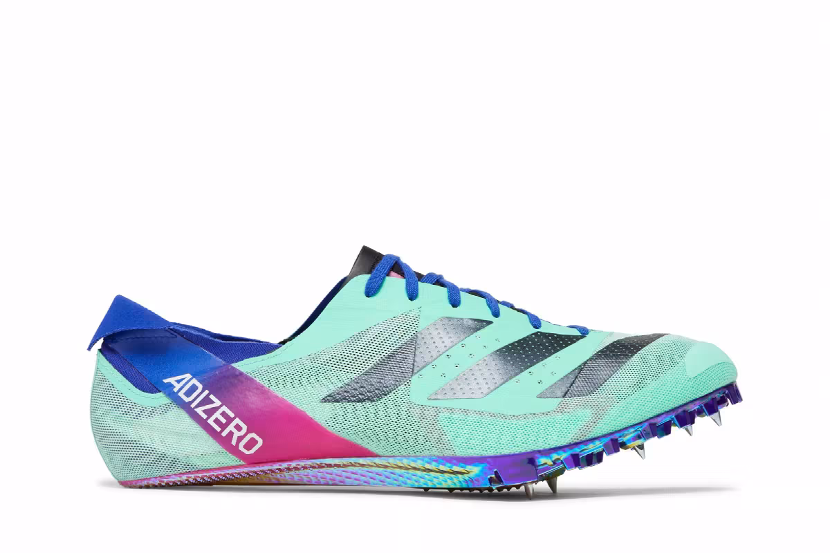 adidas Adizero Finesse Spikes Pulse Mint Lucid Blue, view 2
