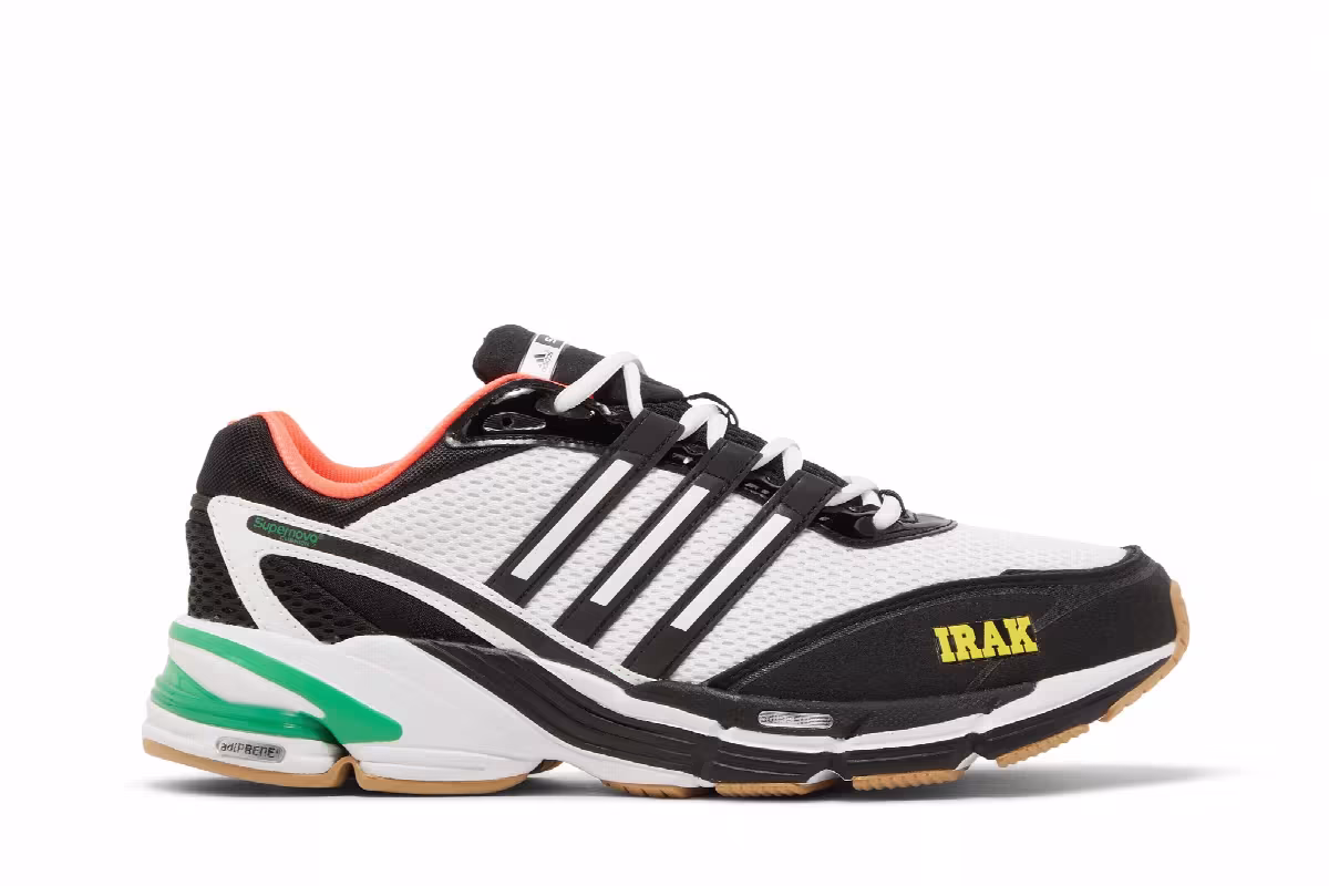 IRAK x adidas Supernova Cushion 7 Black Vivid Green, view 2